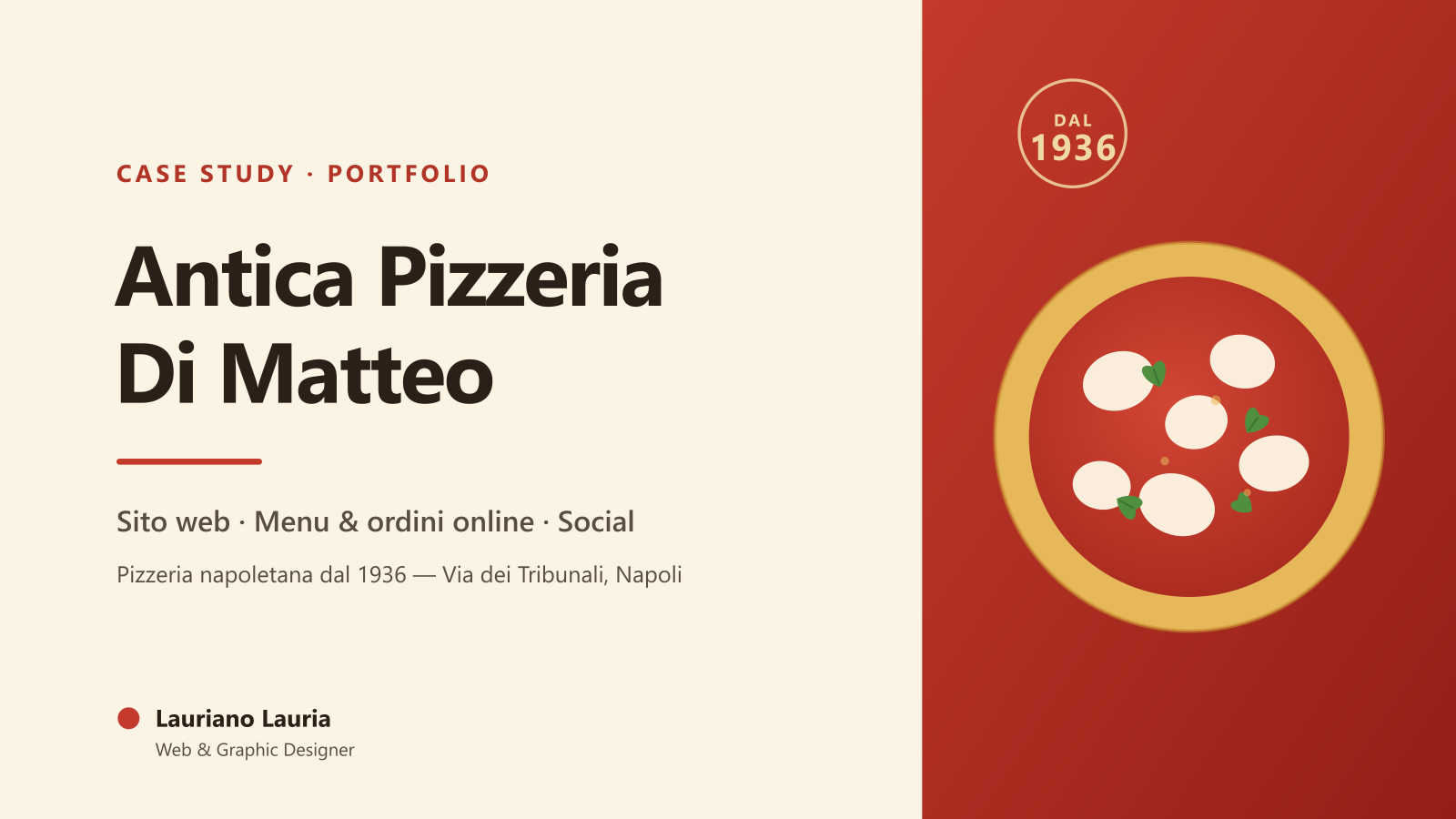 Progetto Antica Pizzeria Di Matteo realizzato da Lauriano Lauria